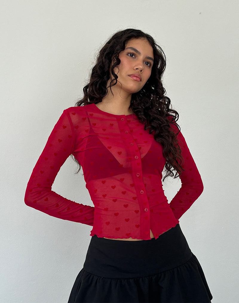 Motel Rocks Kahula Hemd Damen Rot | MBK167IK