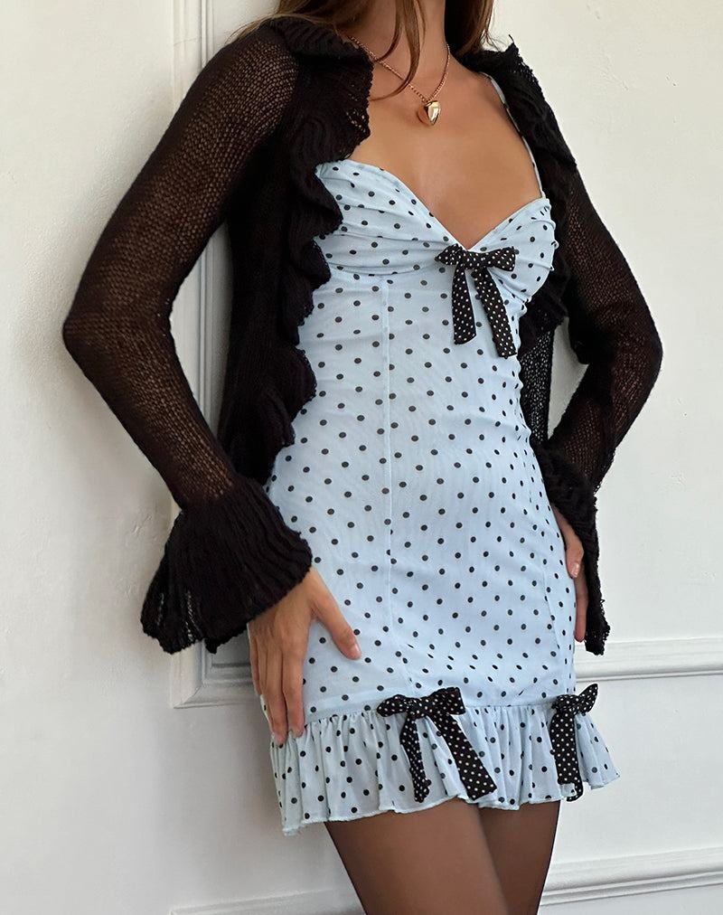 Motel Rocks Khalil Minikleid Damen Blau Schwarz | QBV3443WU