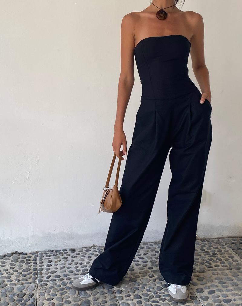 Motel Rocks Kyaria Jumpsuit Damen Schwarz | YRM4399DF