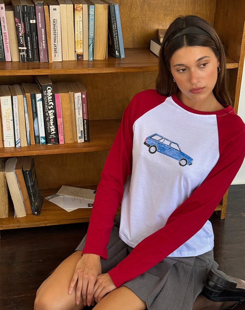Motel Rocks Kyiato T-shirts Damen Rot Weiß | YIW7014OC