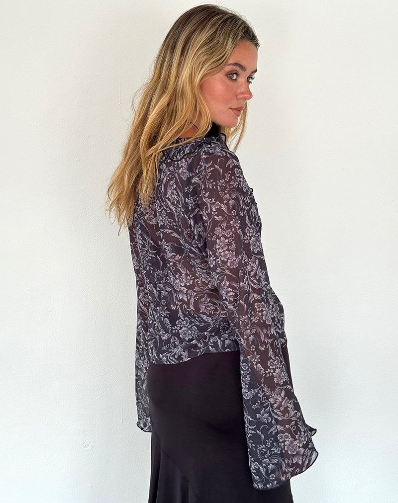 Motel Rocks Lakota Strickjacke Damen Schwarz | IUZ2136PZ