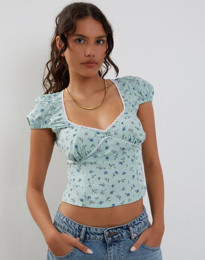 Motel Rocks Laz T-shirts Damen Grün | JNS7913KR