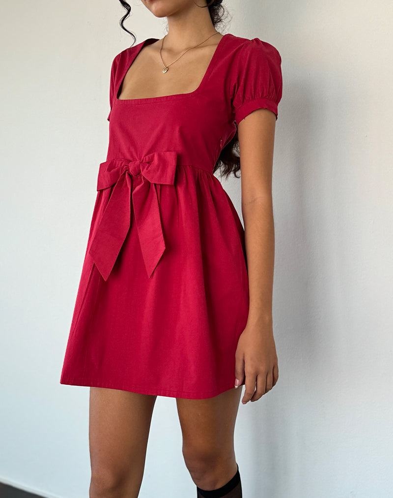 Motel Rocks Leshiana Minikleid Damen Rot | VPH7256MM