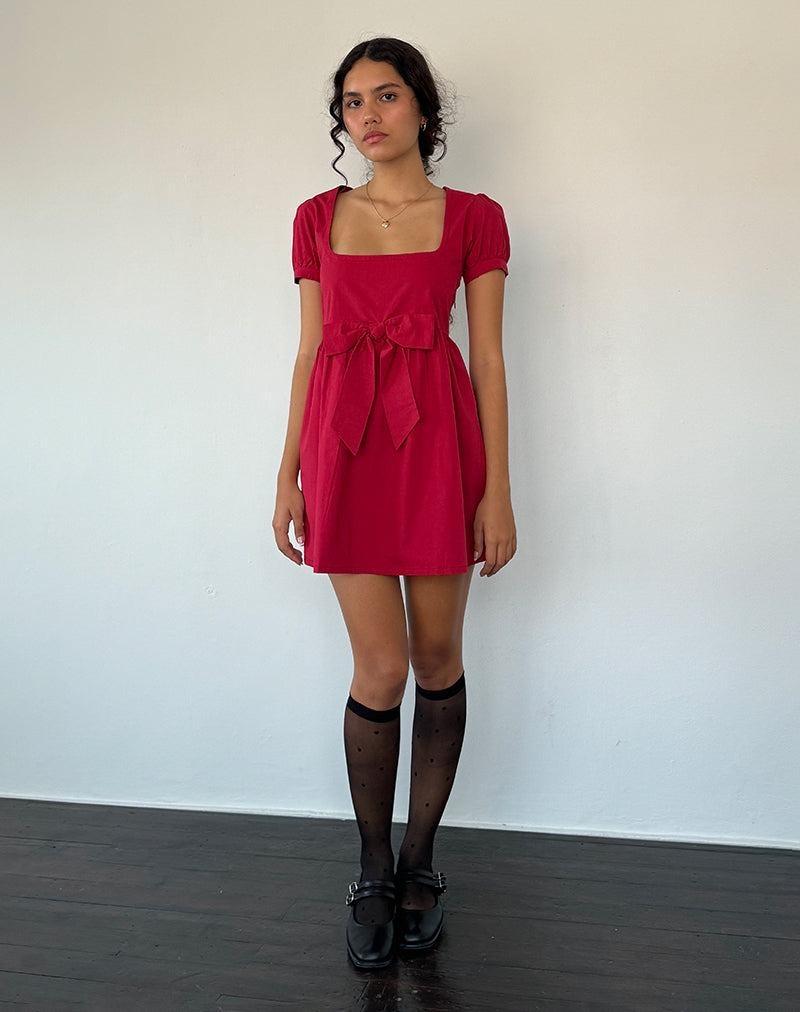 Motel Rocks Leshiana Minikleid Damen Rot | VPH7256MM