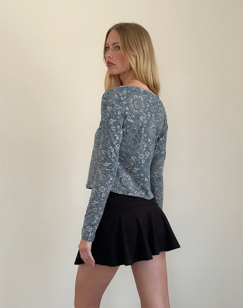 Motel Rocks Libby Cardigan T-shirts Damen Blau | DQN6155BQ