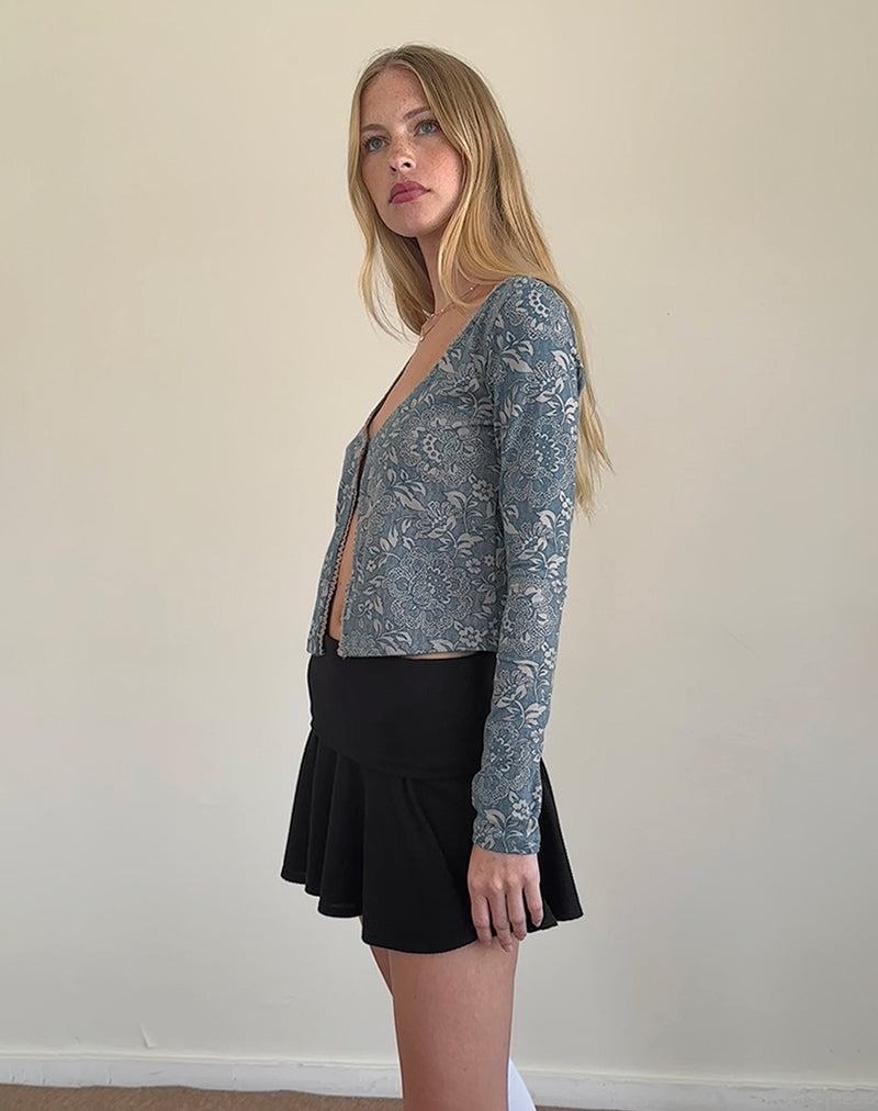 Motel Rocks Libby Cardigan T-shirts Damen Blau | DQN6155BQ