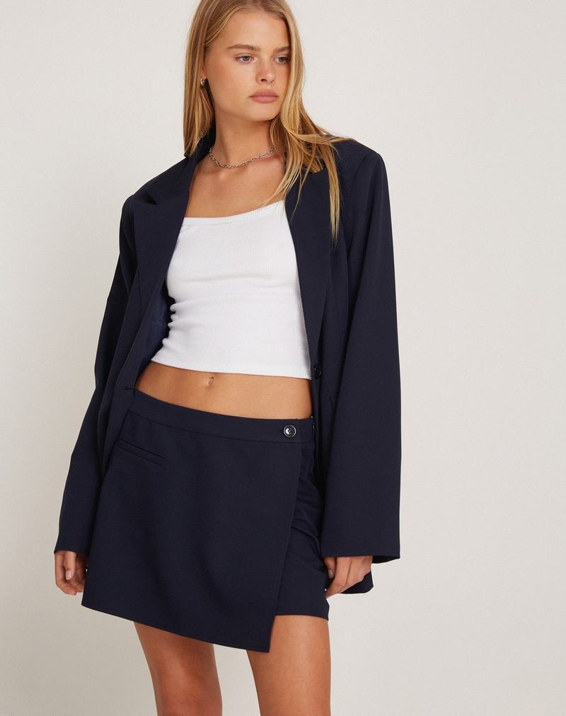 Motel Rocks Lolana Mini Wrap Röcke Damen Navy | TFA3172OO