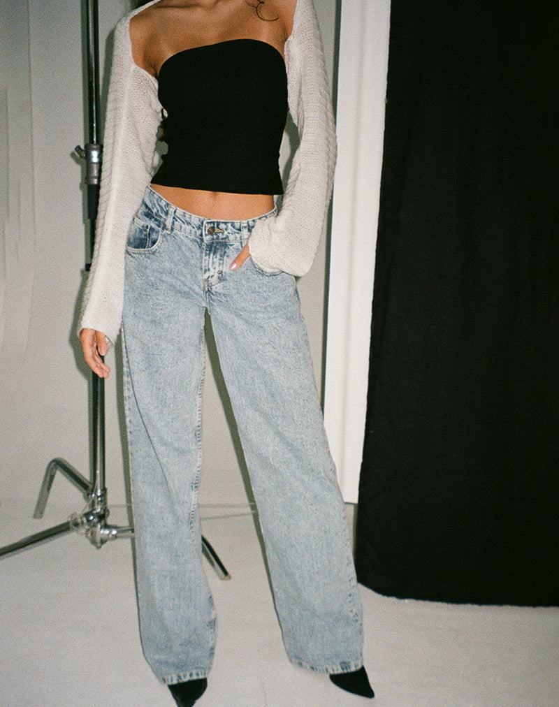 Motel Rocks Low Rise Parallel Jeans Damen Hellblau | ANC2946ZL