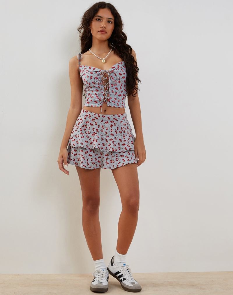 Motel Rocks Lowisa Mini Röcke Damen Blau | YZA8543CI