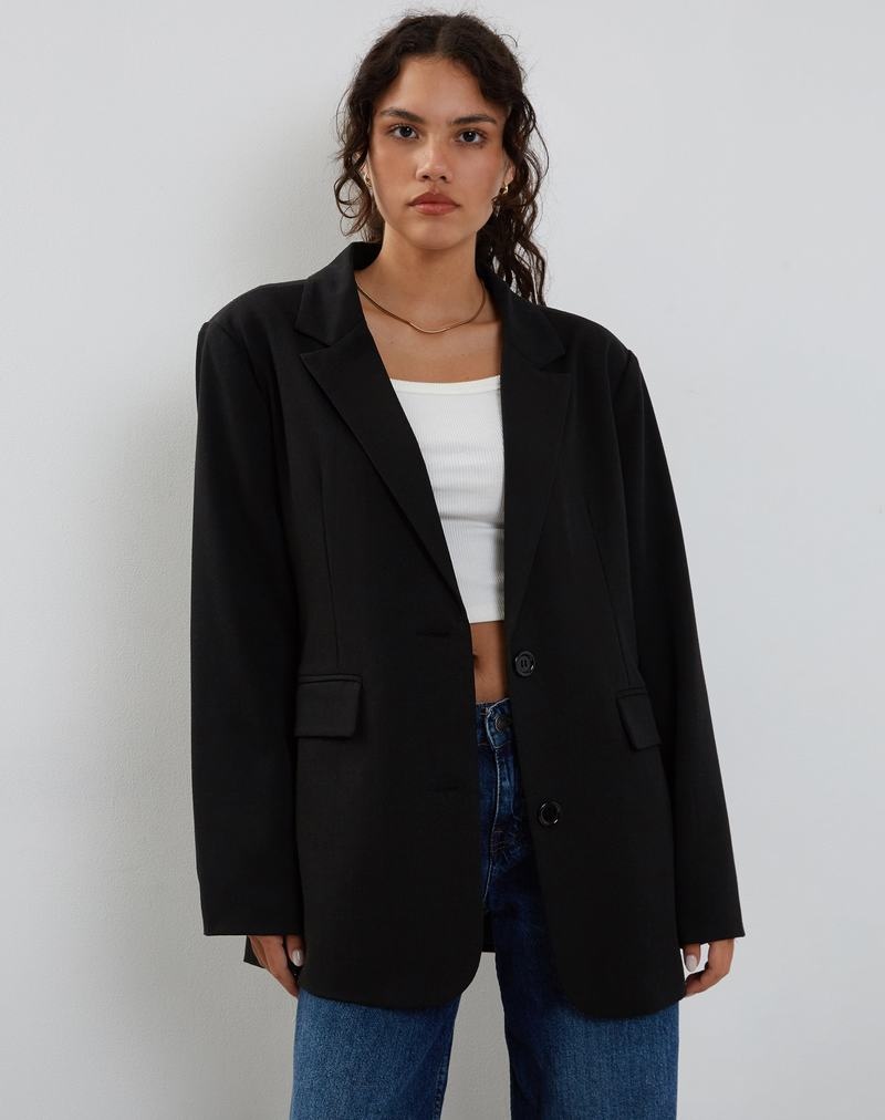 Motel Rocks Maiwa Tailoring Blazer Damen Schwarz | AOX7533LY