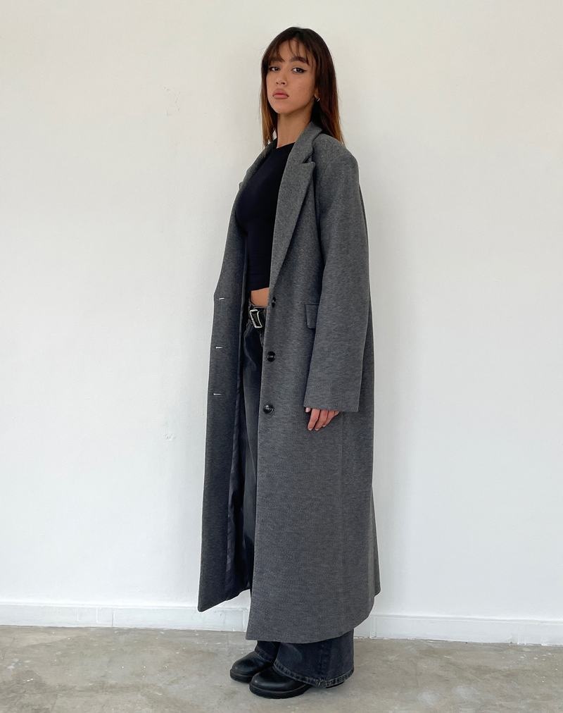 Motel Rocks Malati Longline Mäntel Damen Grau | IYV3181DQ