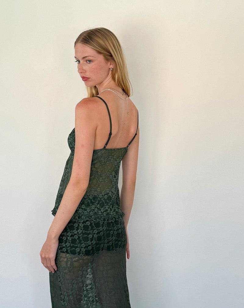 Motel Rocks Manora Cami Tanktop Damen Grün | PED8419OR