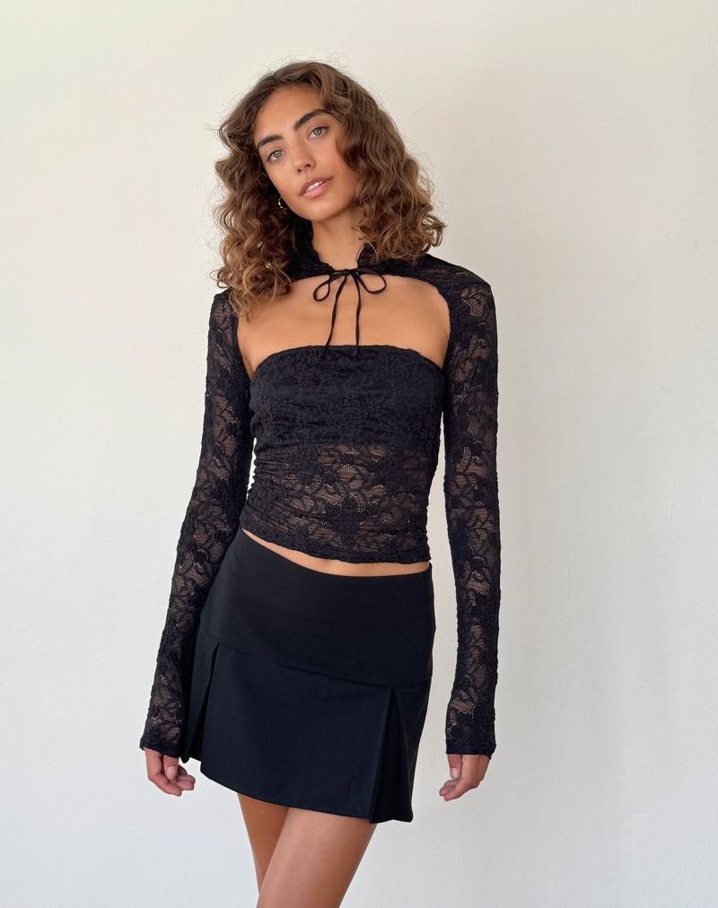 Motel Rocks Melvina And Shrug Set Bandeau-Bh Damen Schwarz | HDZ5100CA