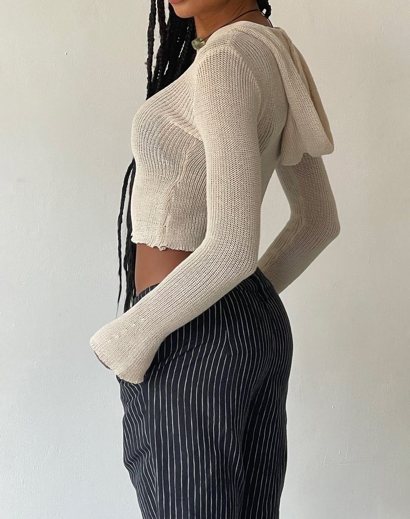 Motel Rocks Motel X Jacquie Mereba Hoodie Damen Beige | GPK6498UM