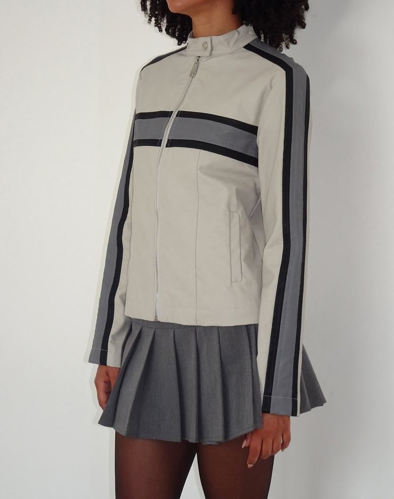 Motel Rocks Motel X Jacquie Oliver Zip Up Jacken Damen Grau Dunkelgrau | SHR7990GY