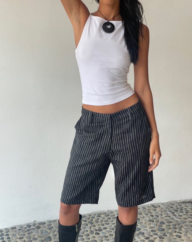 Motel Rocks Motel X Jacquie Tabaru Longline Kurze Hose Damen Schwarz | RPG947GA