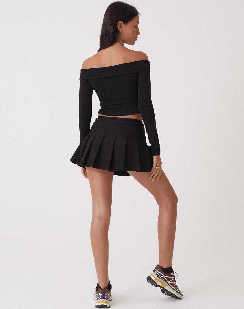 Motel Rocks Motel X Olivia Neill Casini Falten Micro Röcke Damen Schwarz | JQQ842CM