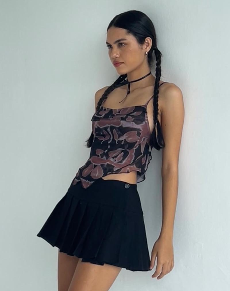 Motel Rocks Motel X Olivia Neill Casini Falten Micro Röcke Damen Schwarz | JQQ842CM