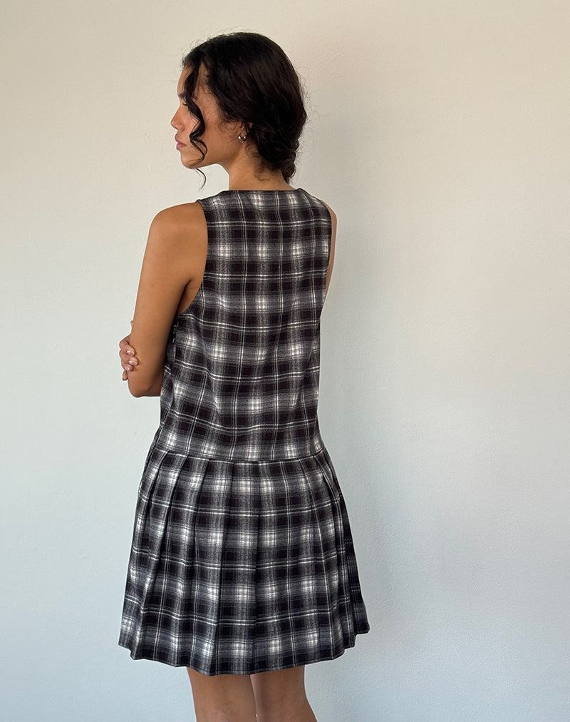 Motel Rocks Namaya Minikleid Damen Schwarz Weiß | XDT8484PC
