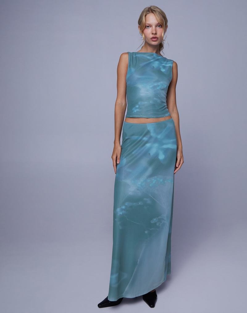 Motel Rocks Nola Maxi Röcke Damen Blau | STQ445JL
