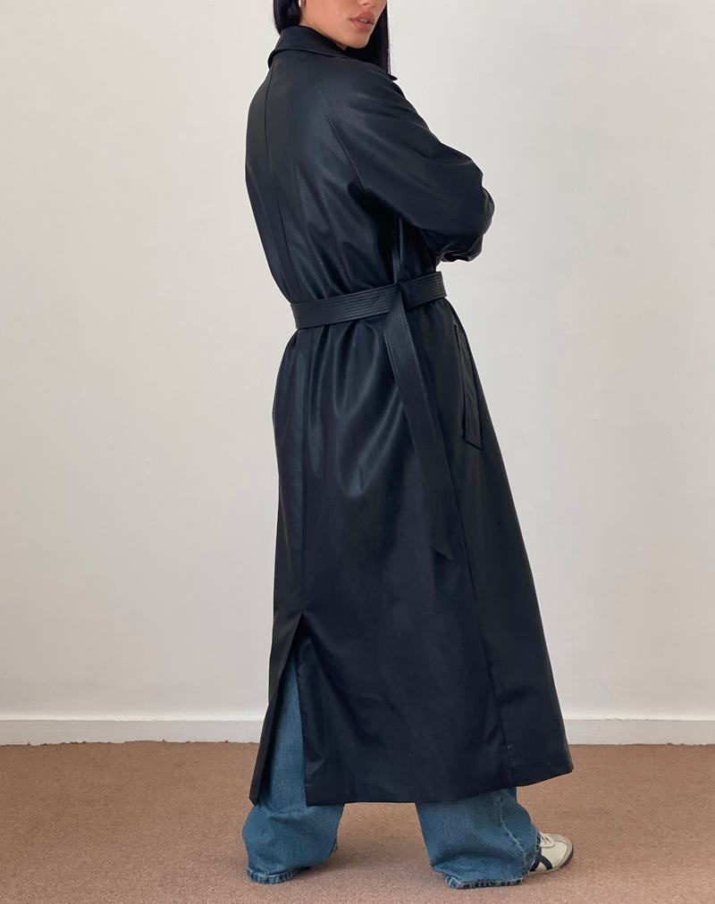Motel Rocks Orcati Double Breasted Trenchcoat Damen Schwarz | KCT516AC