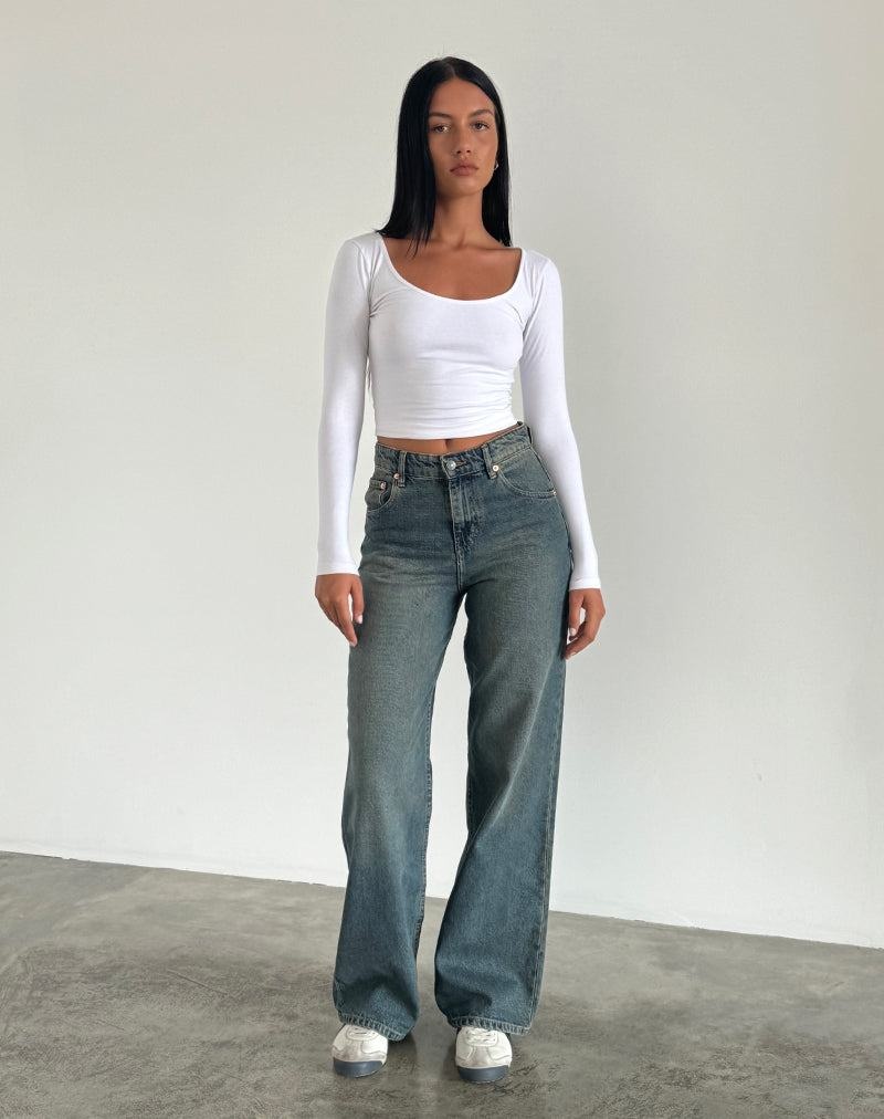 Motel Rocks Parallel Jeans Damen Braun Blau | SCX7763DH