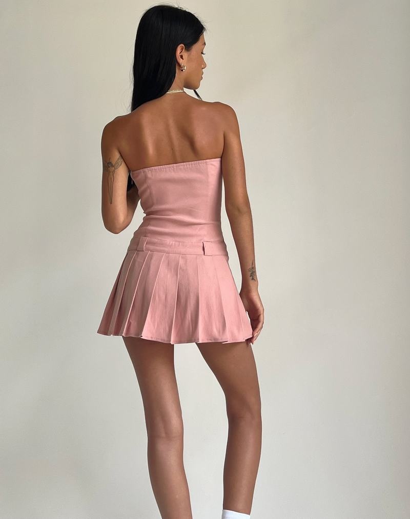 Motel Rocks Payoda Bandeau Minikleid Damen Rosa | UWF1615UM