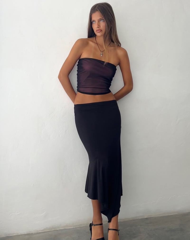 Motel Rocks Peggy Bandeau-Bh Damen Schwarz Rosa | UID4096KK