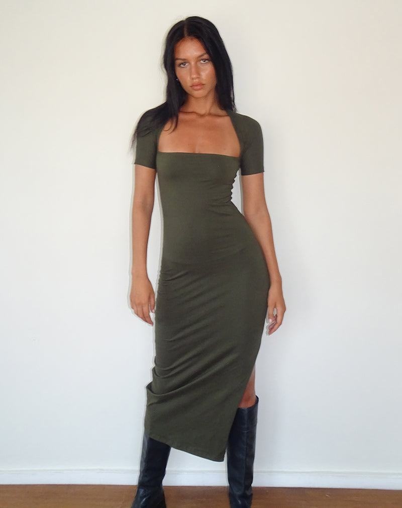 Motel Rocks Quala Midi-kleid Damen Grün | TXC9353GH
