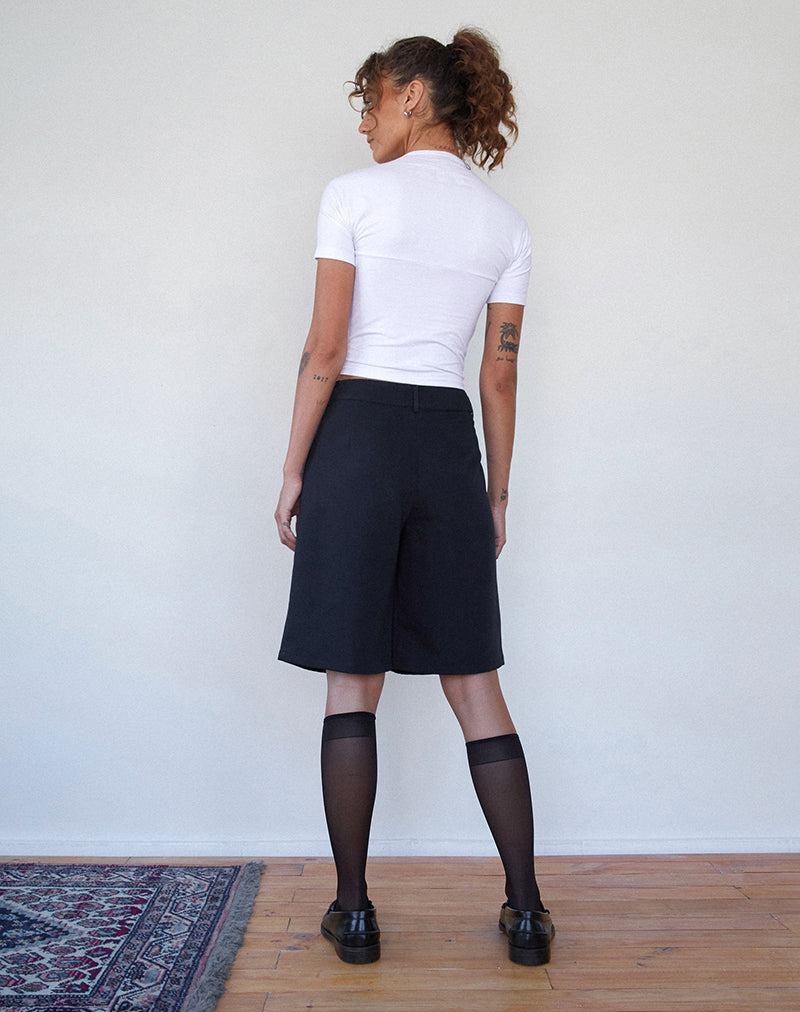 Motel Rocks Requa Kurzes Sleeve Square Neck Kurz Geschnittene Oberteile Damen Weiß | SBS3576MO