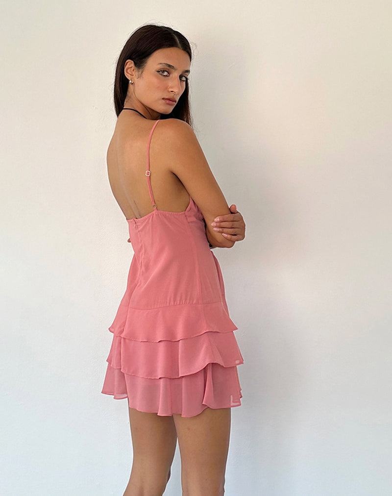 Motel Rocks Riasi Minikleid Damen Rosa | HWW1672ZR
