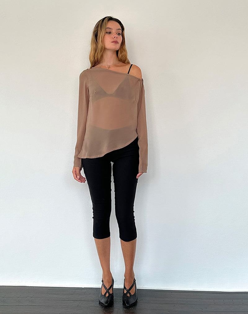 Motel Rocks Riot Bluse Damen Hellbraun | YIM4986MO