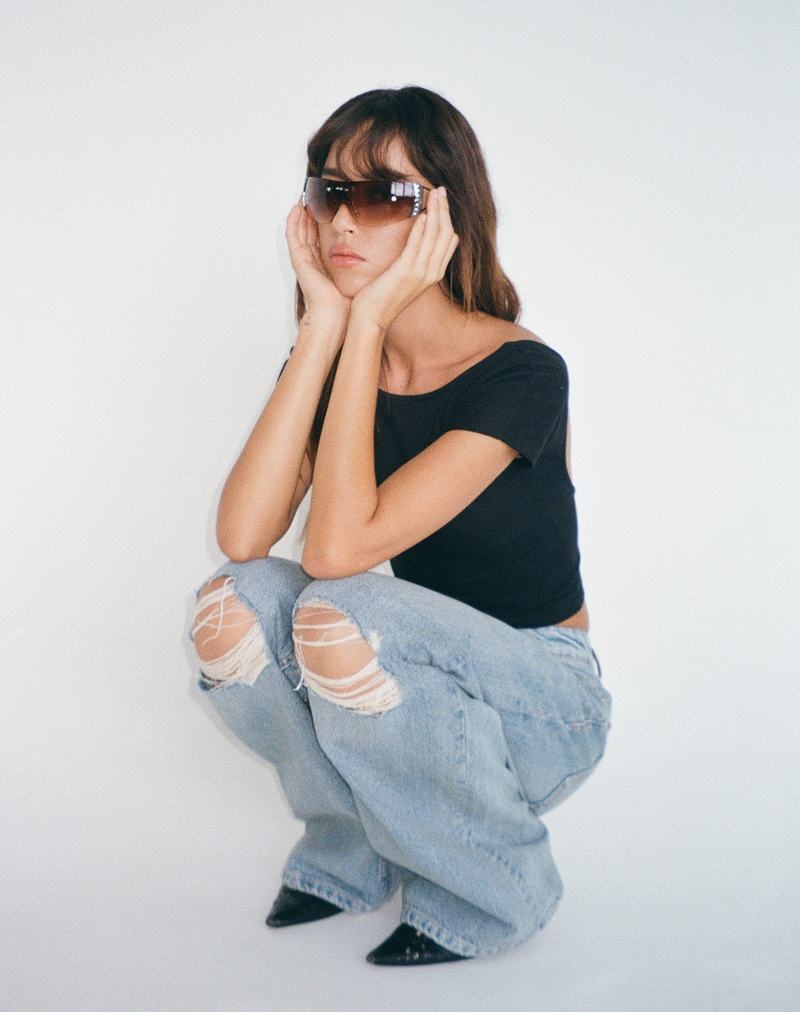 Motel Rocks Ripped Roomy Extra Weite Low Rise Jeans Damen Hellblau | YQZ1937JM