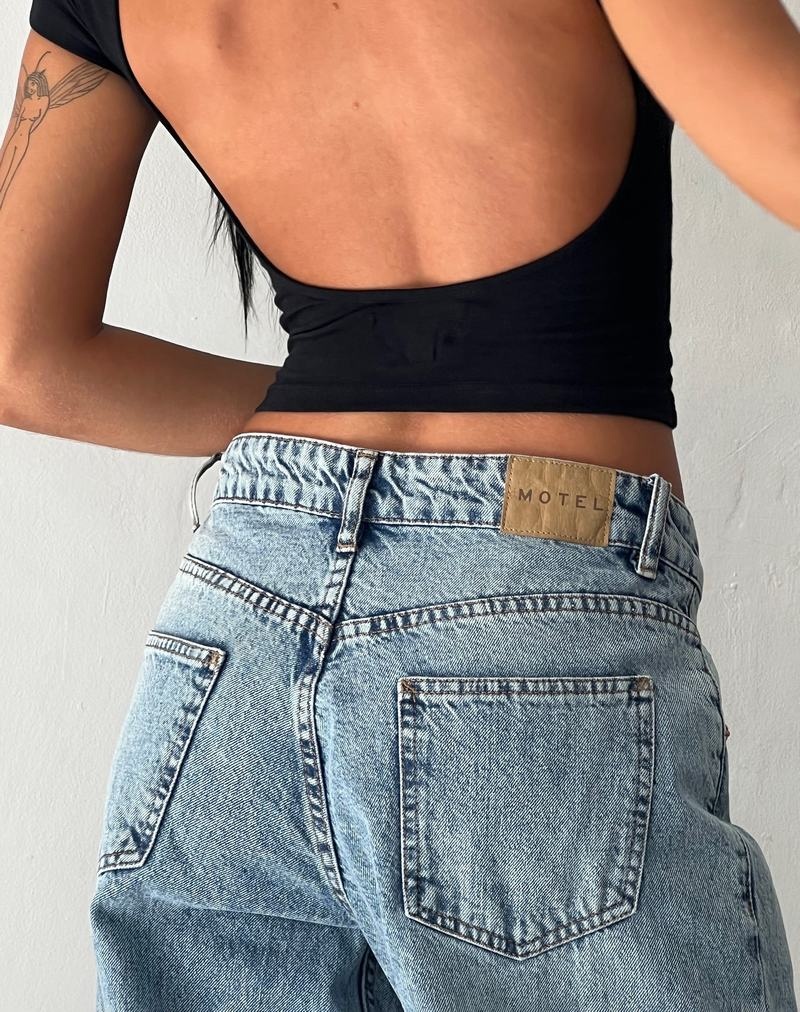 Motel Rocks Roomy Extra Weite Low Rise Jeans Damen Blau | ADG6719LO