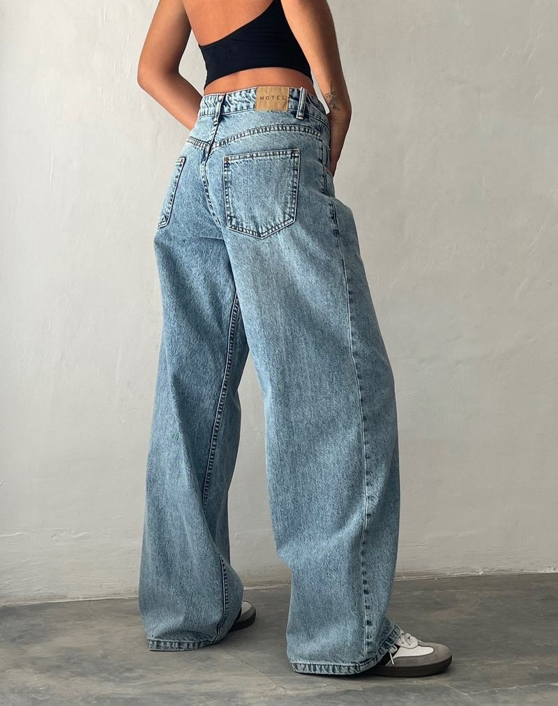 Motel Rocks Roomy Extra Weite Low Rise Jeans Damen Blau | ADG6719LO