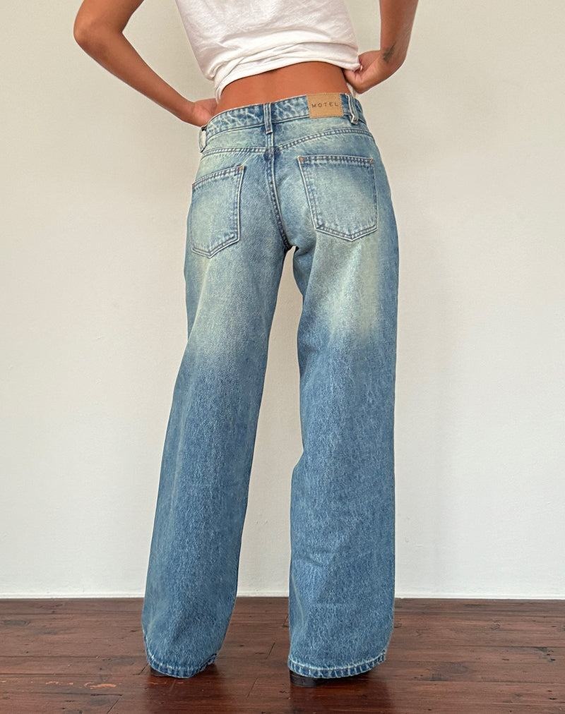 Motel Rocks Roomy Extra Weite Low Rise Jeans Damen Grün | XYS2437PG