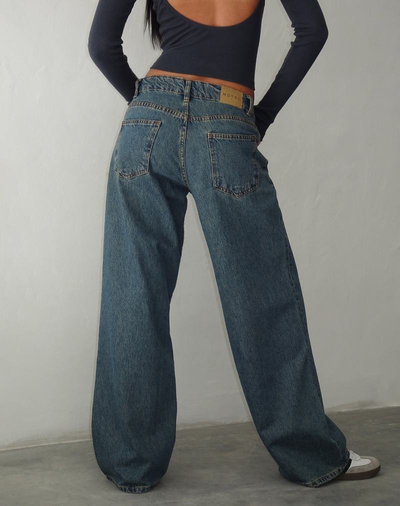 Motel Rocks Roomy Extra Weite Low Rise Jeans Damen Braun Blau | UWP6237UW