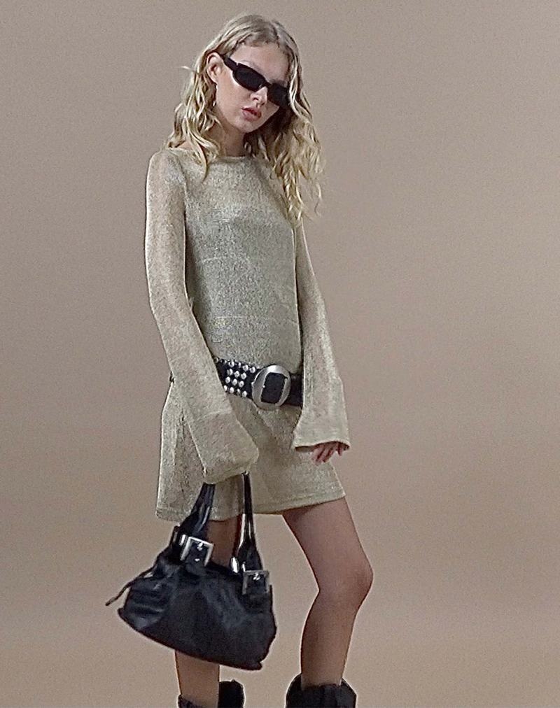 Motel Rocks Sachin Minikleid Damen Gold | FLQ6669DU