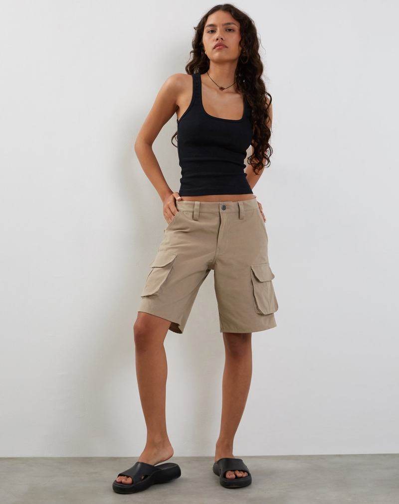 Motel Rocks Saito Longline Cargo Kurze Hose Damen Grau | AQG826VG