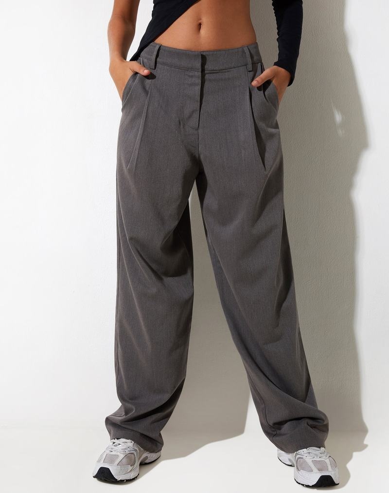 Motel Rocks Sakaria Weite Leg Hosen Damen Grau | OXW8192TO