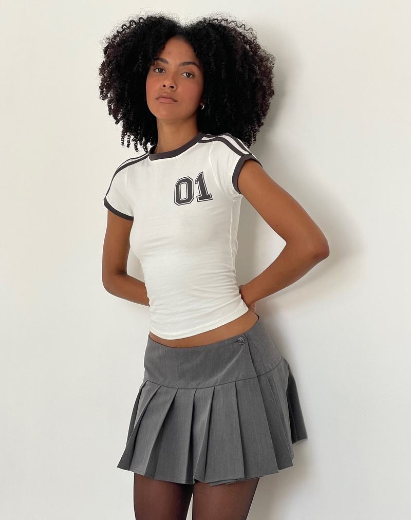 Motel Rocks Salda Sportliche Tee T-shirts Damen Weiß | ULS6721QF