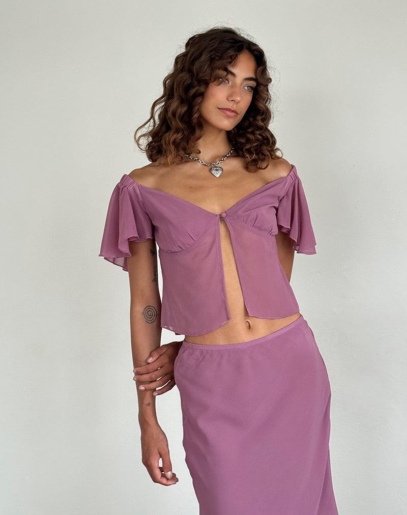 Motel Rocks Samsiar T-shirts Damen Lila | RZY5822IV