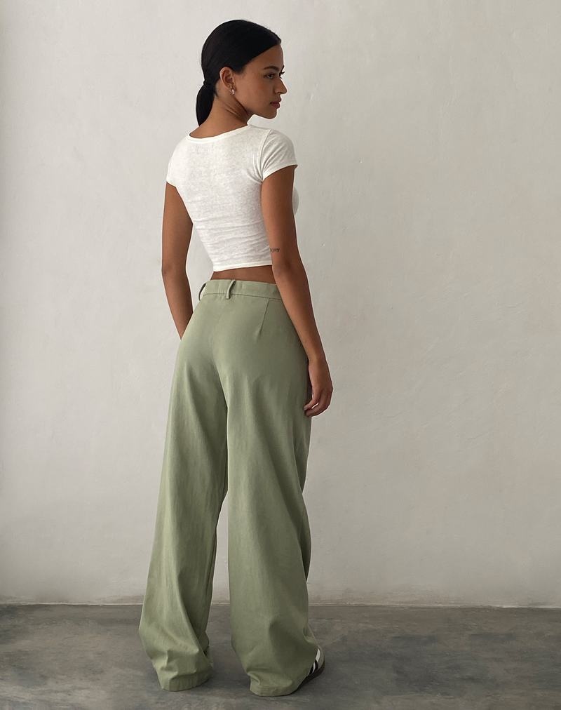 Motel Rocks Satria Extra Weite Hosen Damen Grün | SLY3527AN