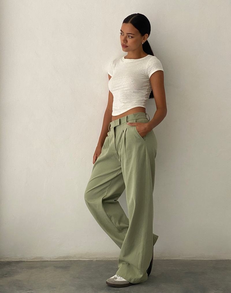 Motel Rocks Satria Extra Weite Hosen Damen Grün | SLY3527AN