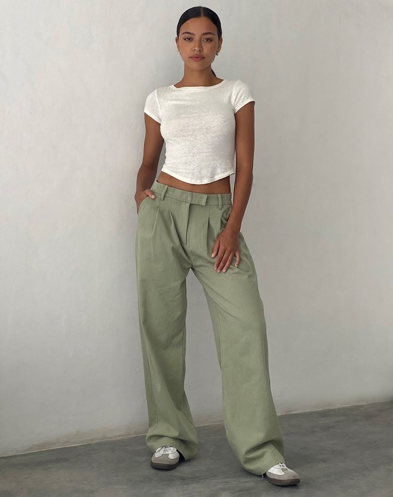 Motel Rocks Satria Extra Weite Hosen Damen Grün | SLY3527AN