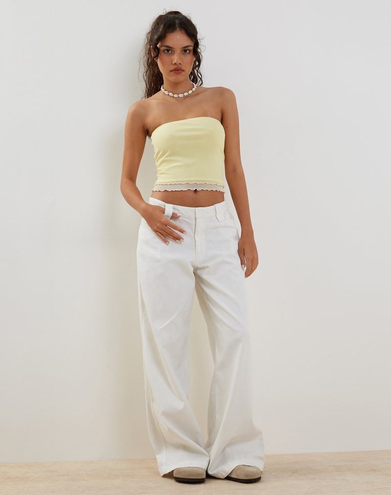 Motel Rocks Seka Mesh Bandeau-Bh Damen Gelb | MQF8991PT