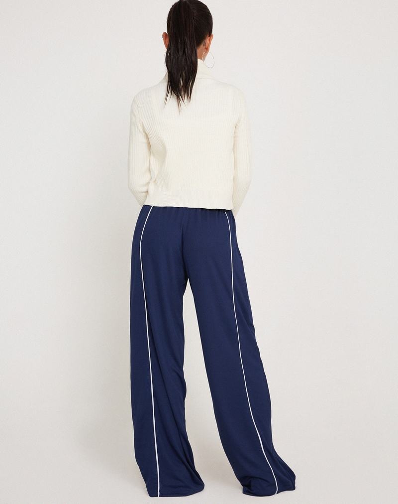 Motel Rocks Shobi Weite Leg Jogginghose Damen Navy | GBJ5992SY