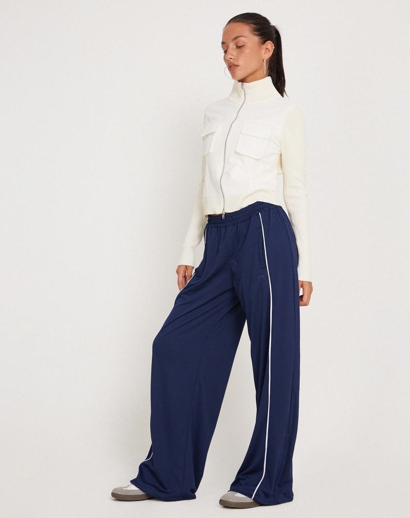 Motel Rocks Shobi Weite Leg Jogginghose Damen Navy | GBJ5992SY