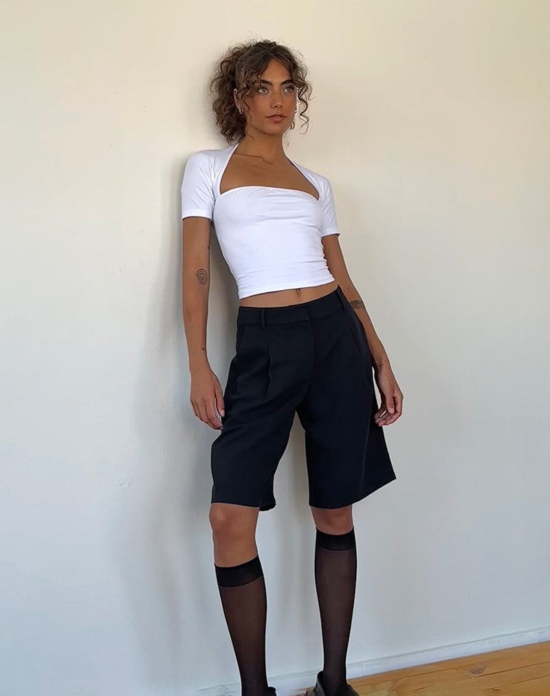 Motel Rocks Sintya Tailored Capri Kurze Hose Damen Navy | CDQ5685GK