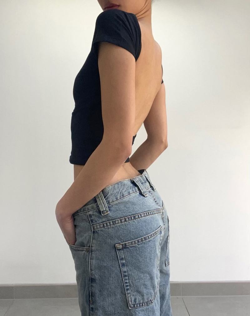 Motel Rocks Skater Low Rise Jeans Damen Hellblau | DEF6742XN